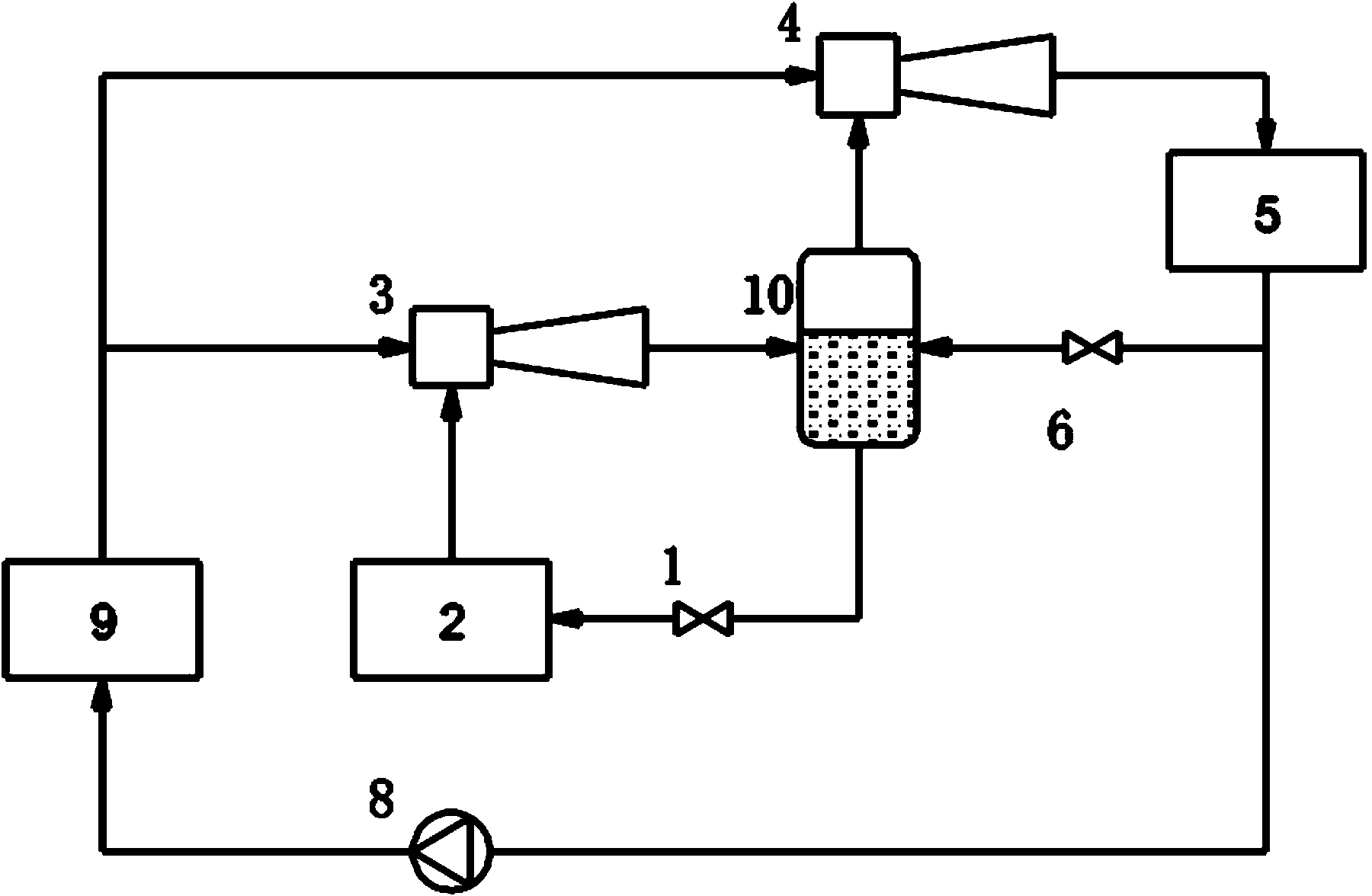 Injection type refrigerating machine with middle heat exchanging part