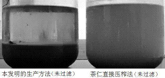 Production method of squeezed green tea seed oil