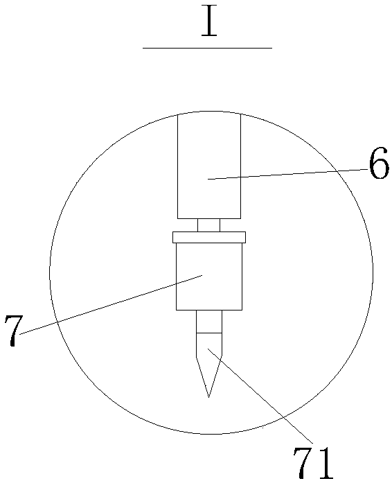 Compression type perforating device for wood