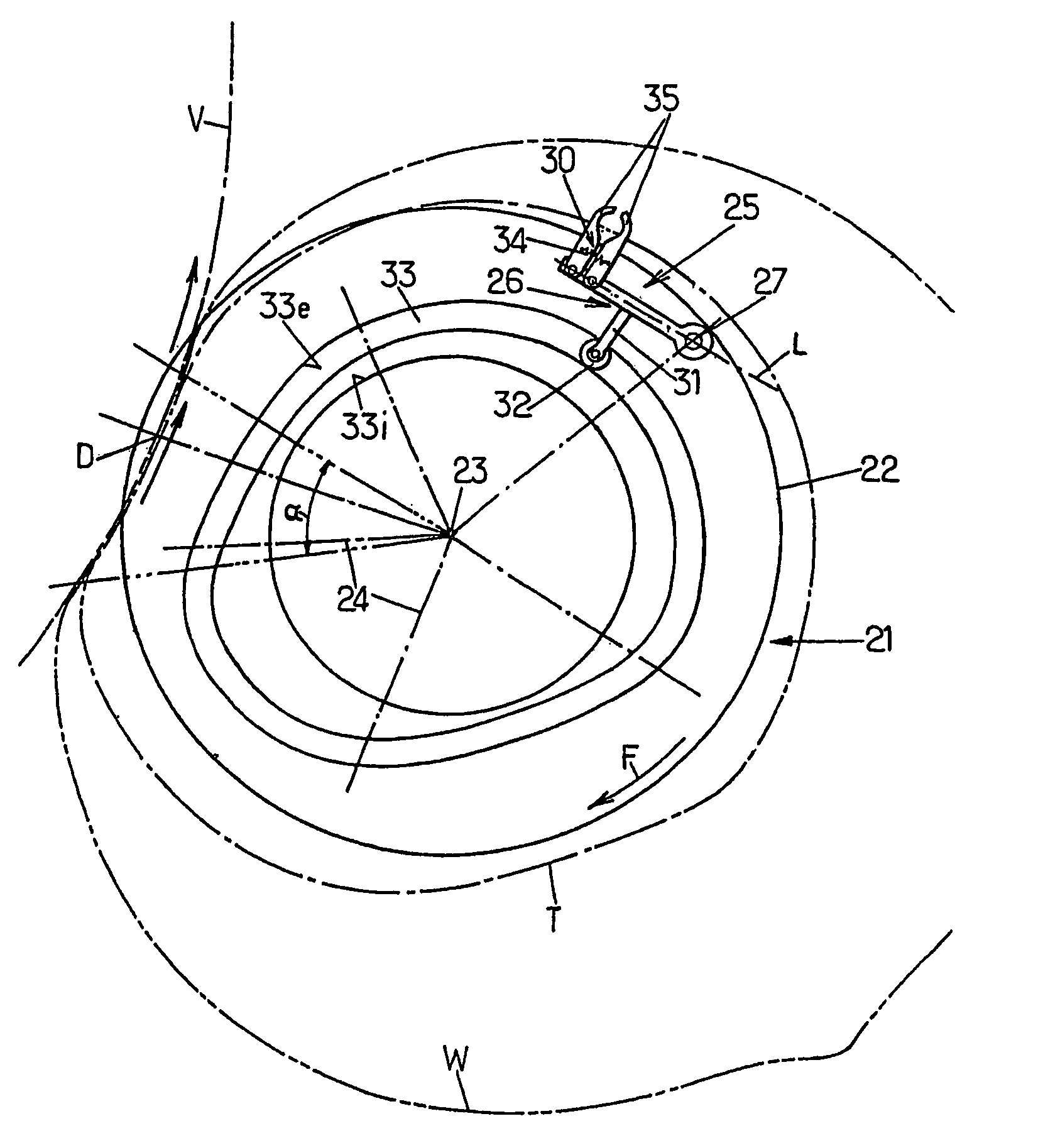 Rotary device for transferring containers