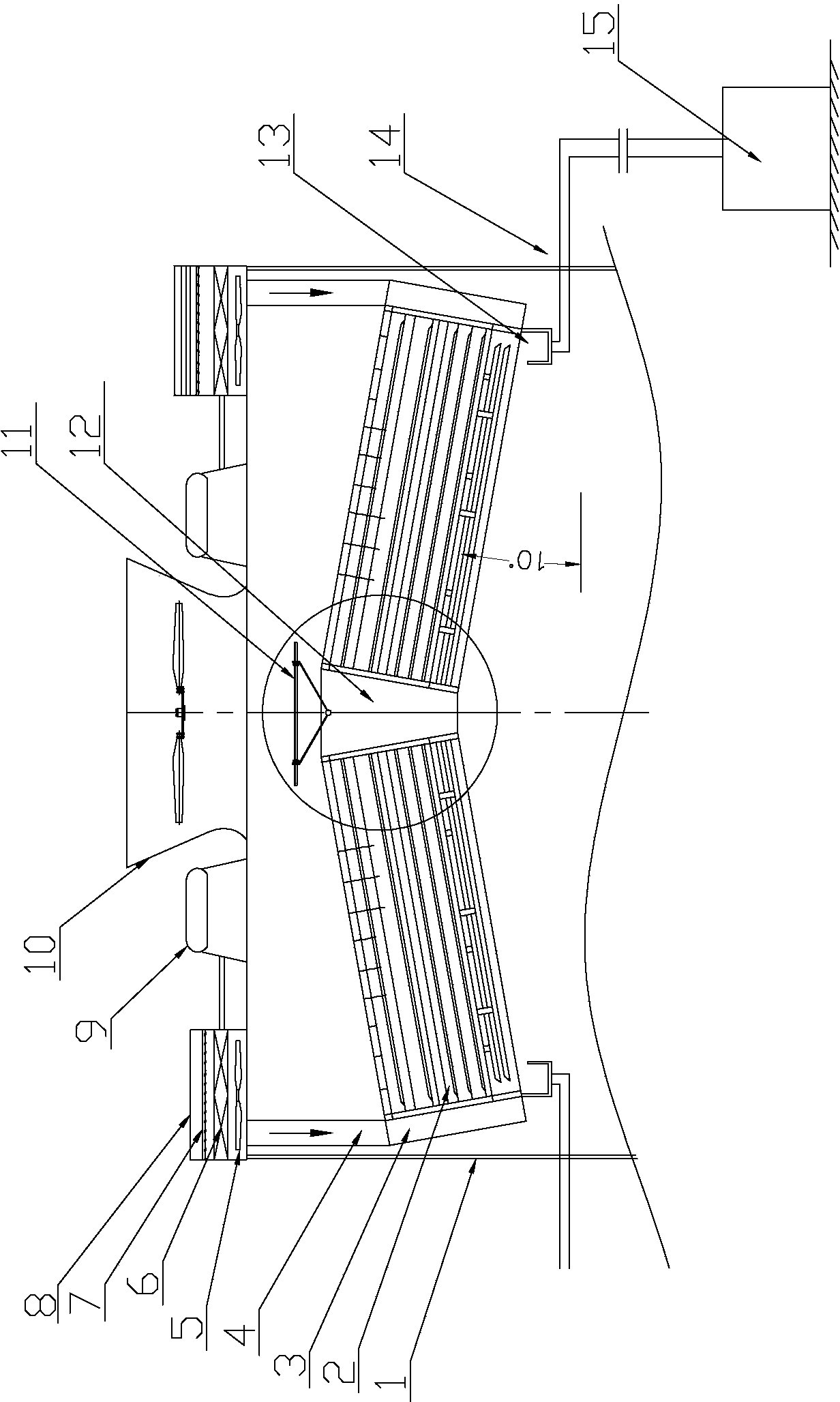 Cooling tower fog dispersal and water collection device