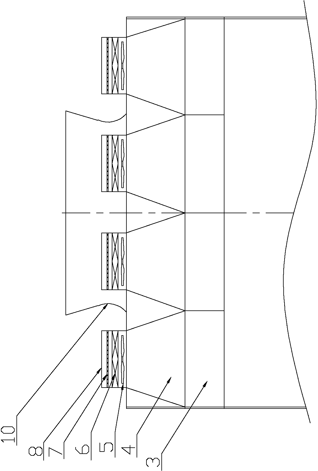 Cooling tower fog dispersal and water collection device