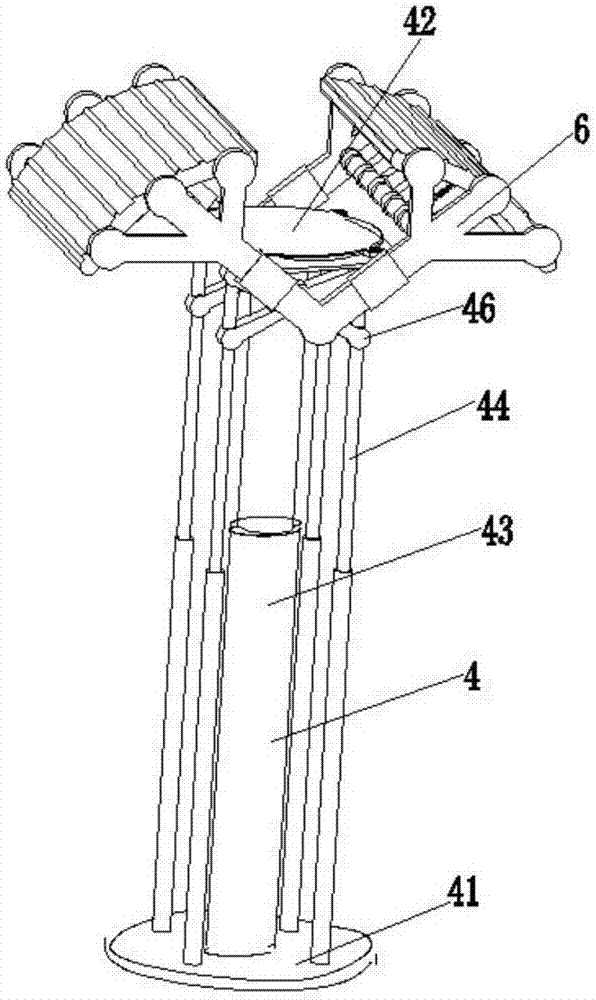 A kneading and pressing device for an armpit kneading and pressing automatic robot