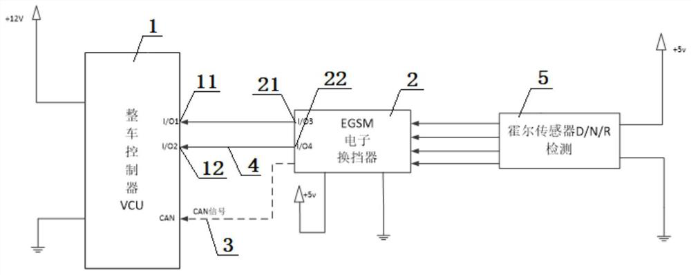 Physical gear acquisition system and acquisition method for pure electric light commercial vehicle