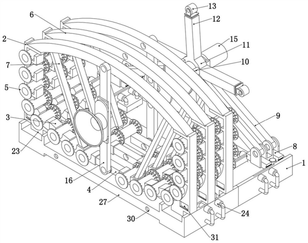 A device for referencing negative rings of steel structures with super-large cross-section rectangular pipe jacking construction