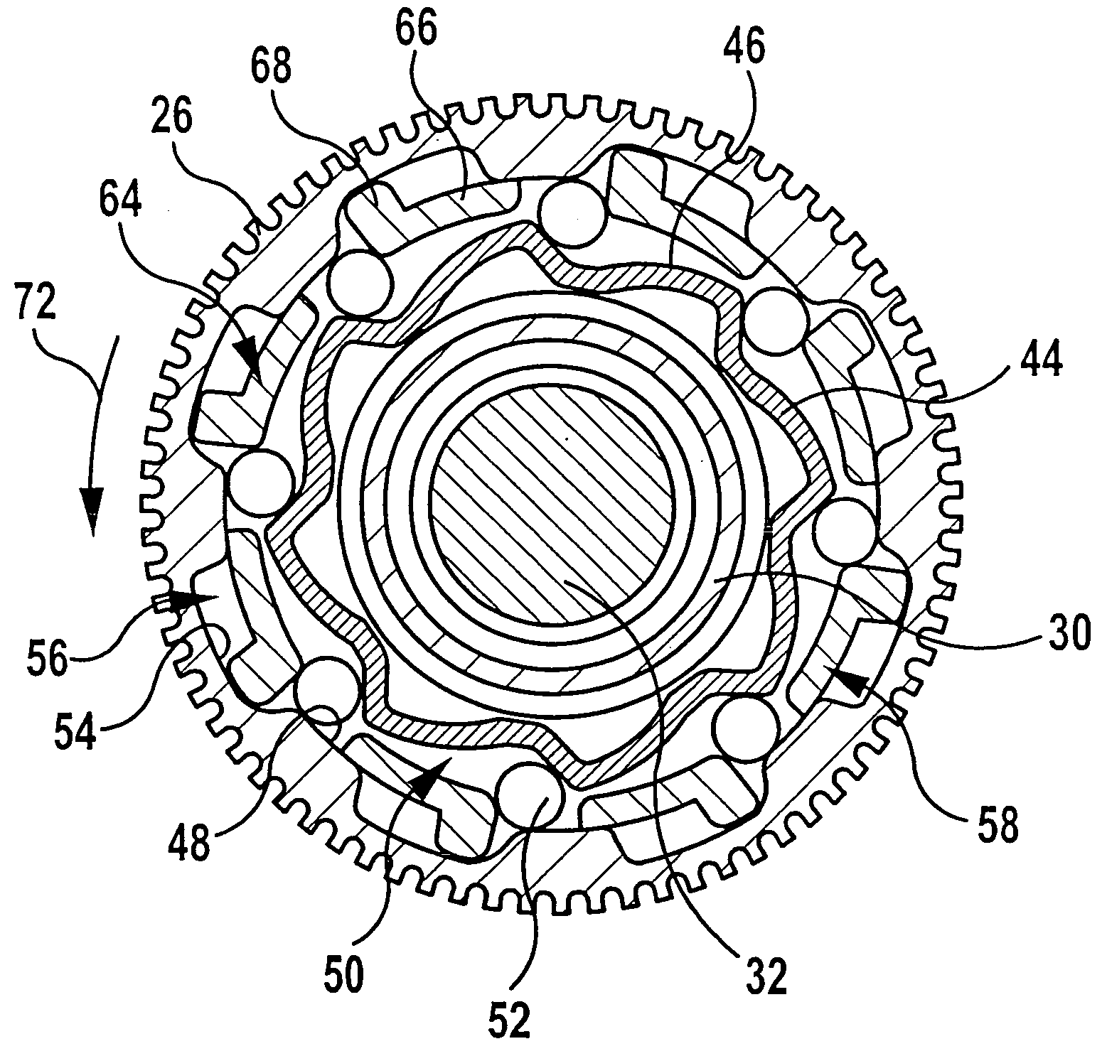 Cleaning head for floor cleaning device