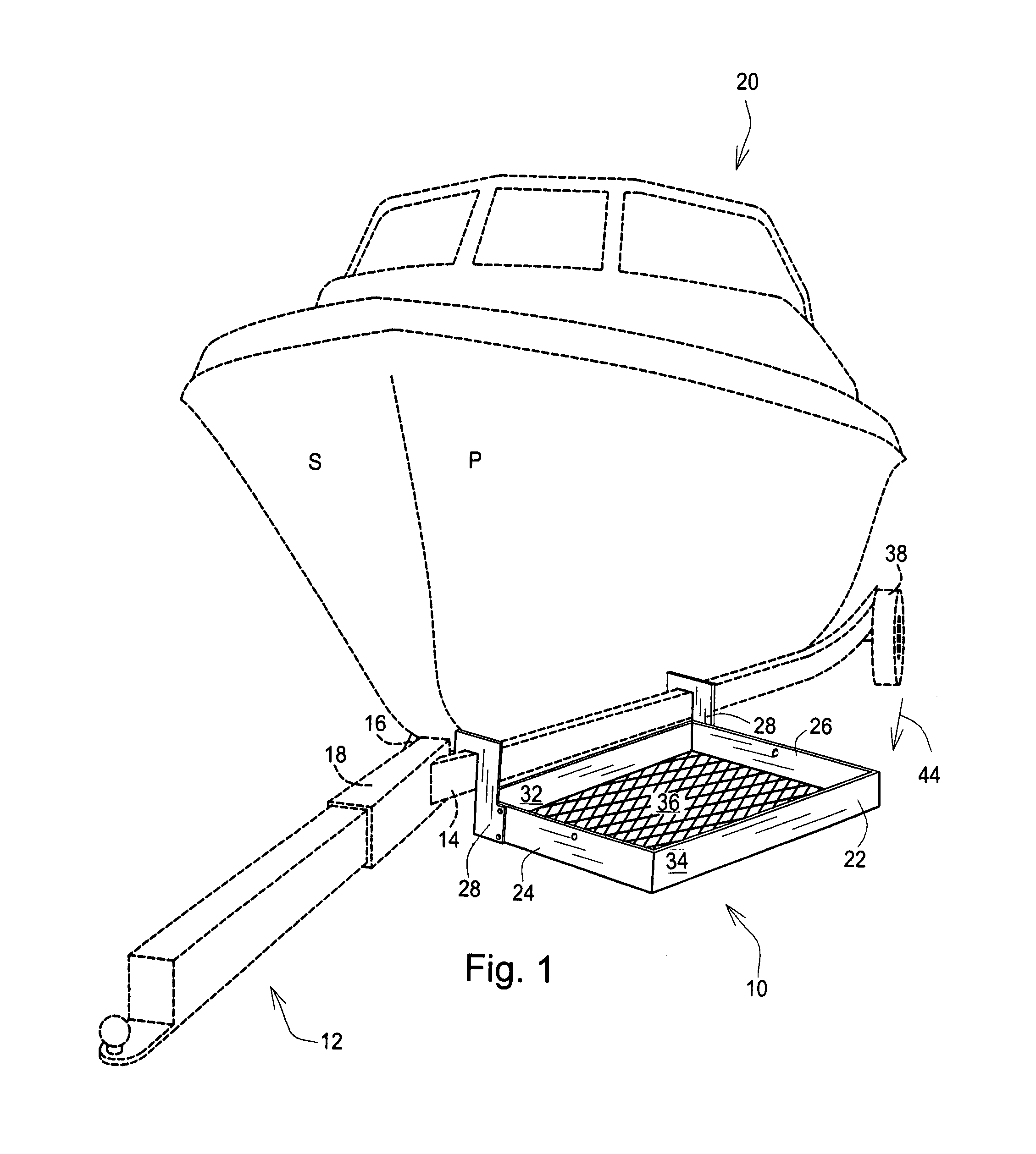 Universal hanger cargo carrier for a boat trailer