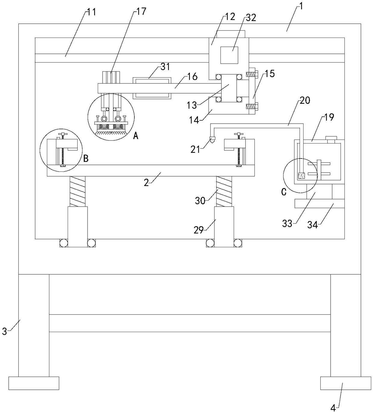 Flexible circuit board scrubbing device