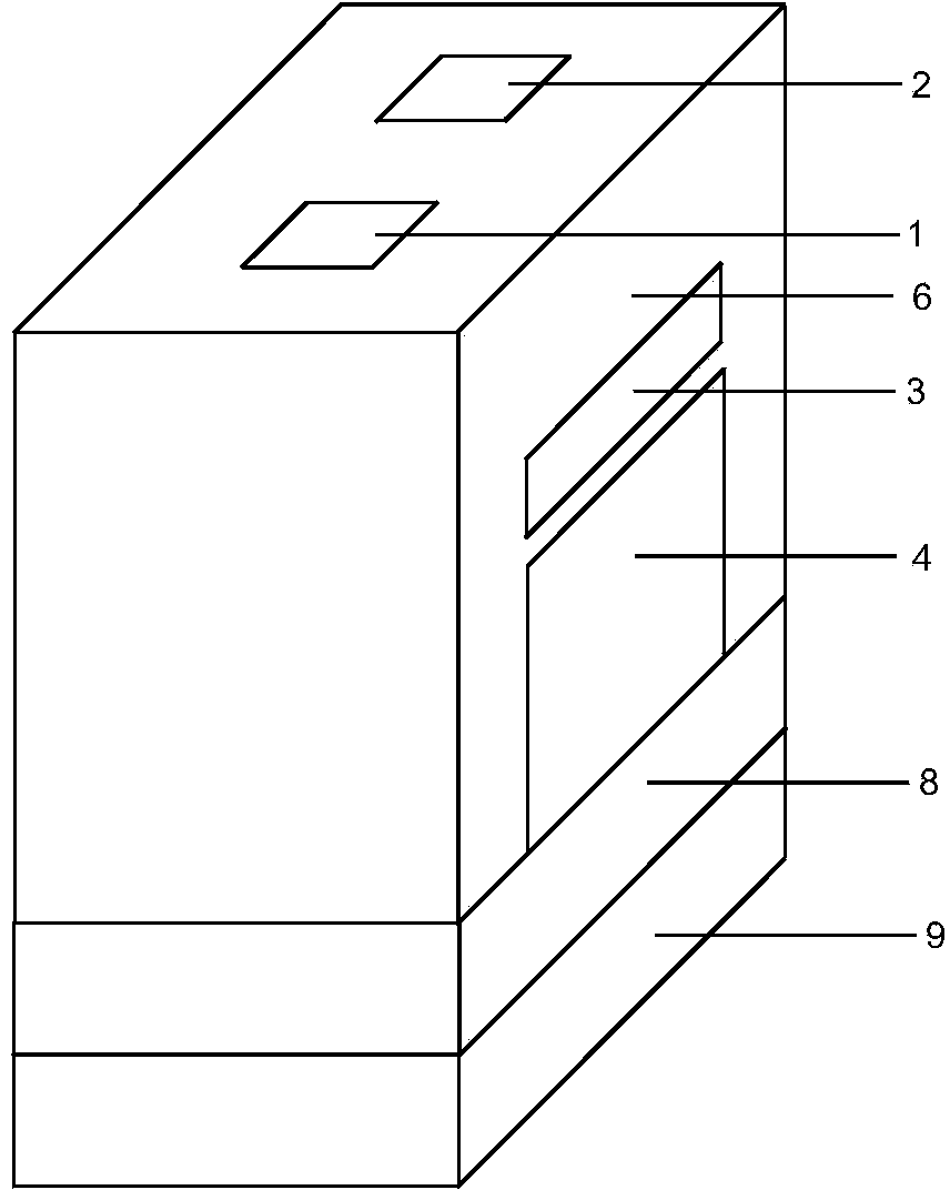 High-integration-level H-shaped source, drain and gate auxiliary control U-shaped channel high-mobility-ratio junction-free transistor