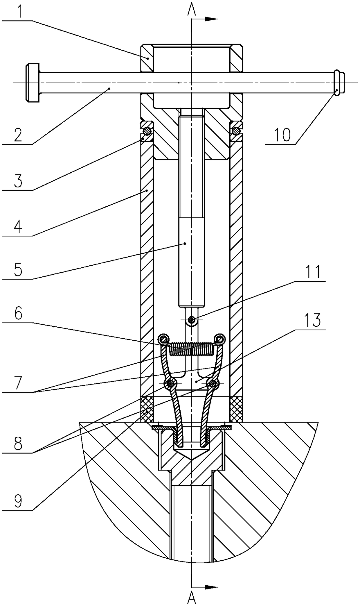 Special tool for detaching anti-loose lock sheet