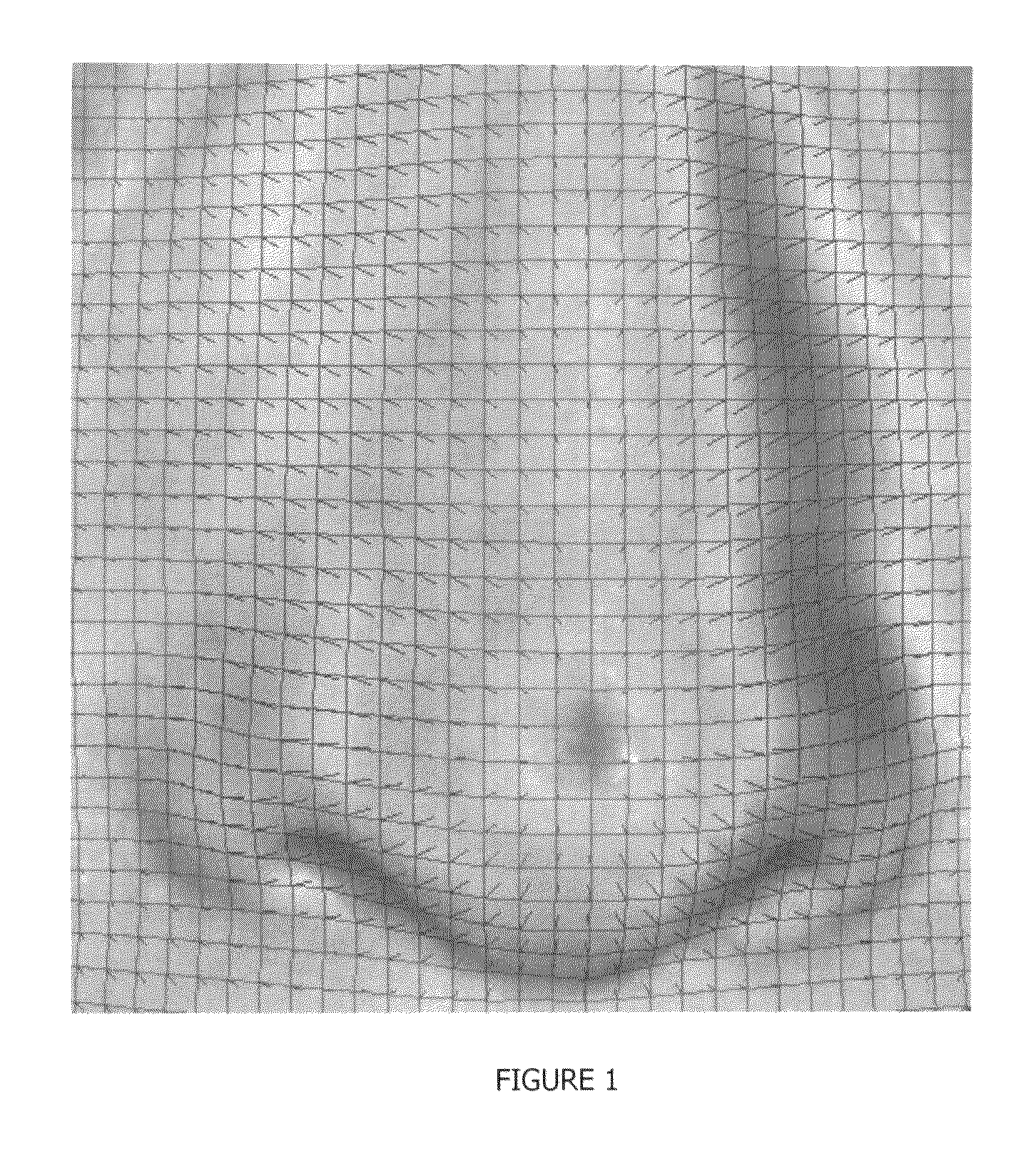 Method for characterising volumes of skin