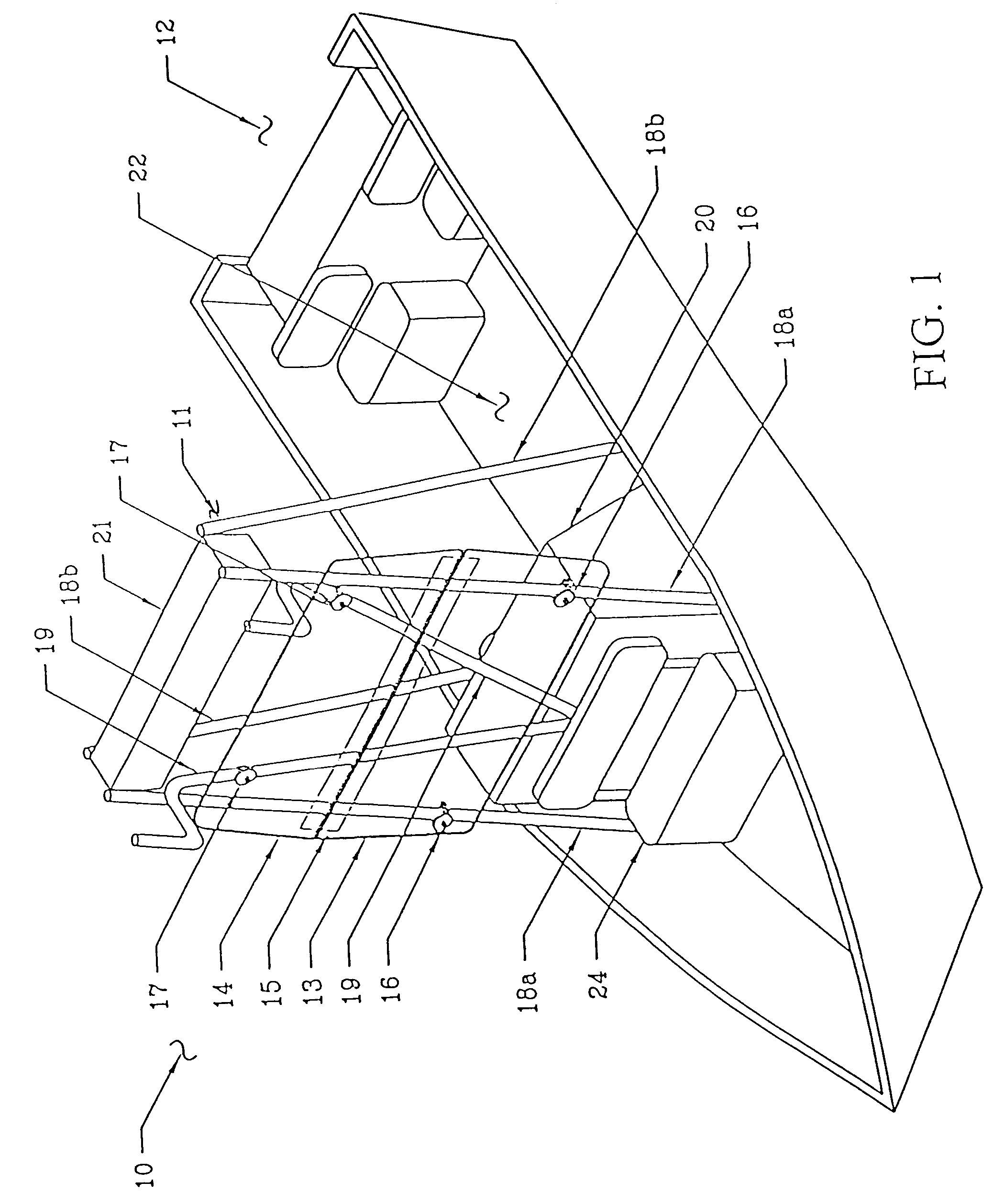 Foldable windshield for T-top watercraft