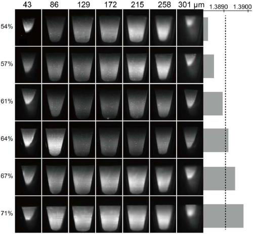 Water-in-oil transparent crude emulsion with phase separation and application thereof