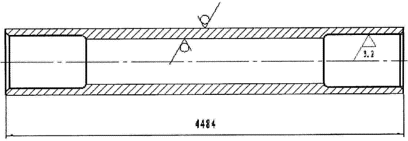 Machining process for slender shaft type part of unmachined outer circle