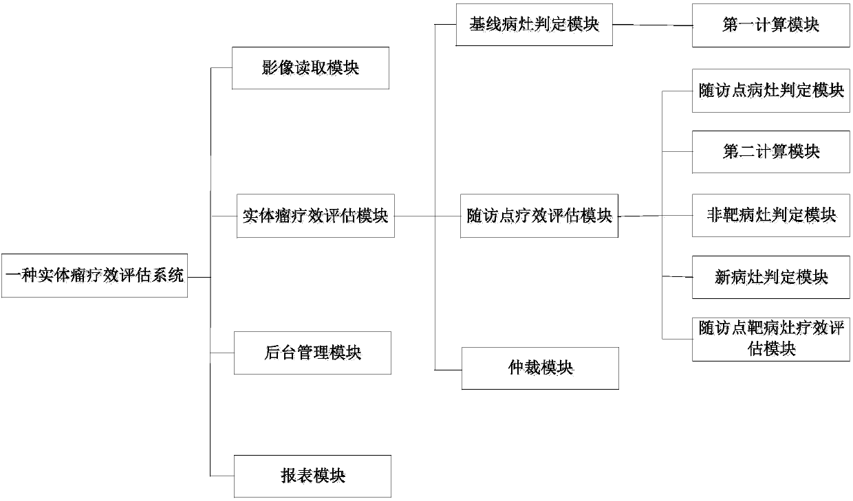 Solid tumor curative effect assessment method, electronic equipment, storage medium and system