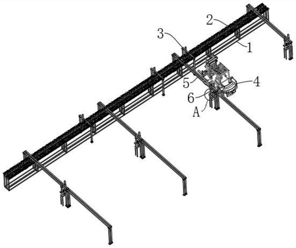 Full-automatic water channel conveying line for blanking of sheet grinding machine