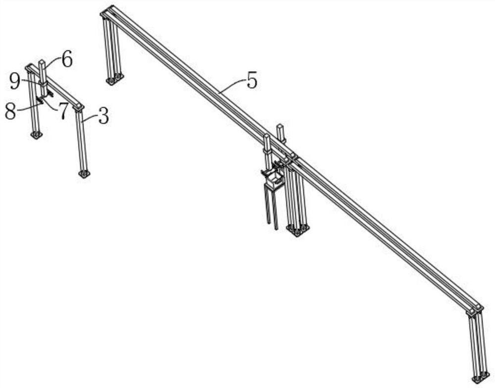 Full-automatic water channel conveying line for blanking of sheet grinding machine