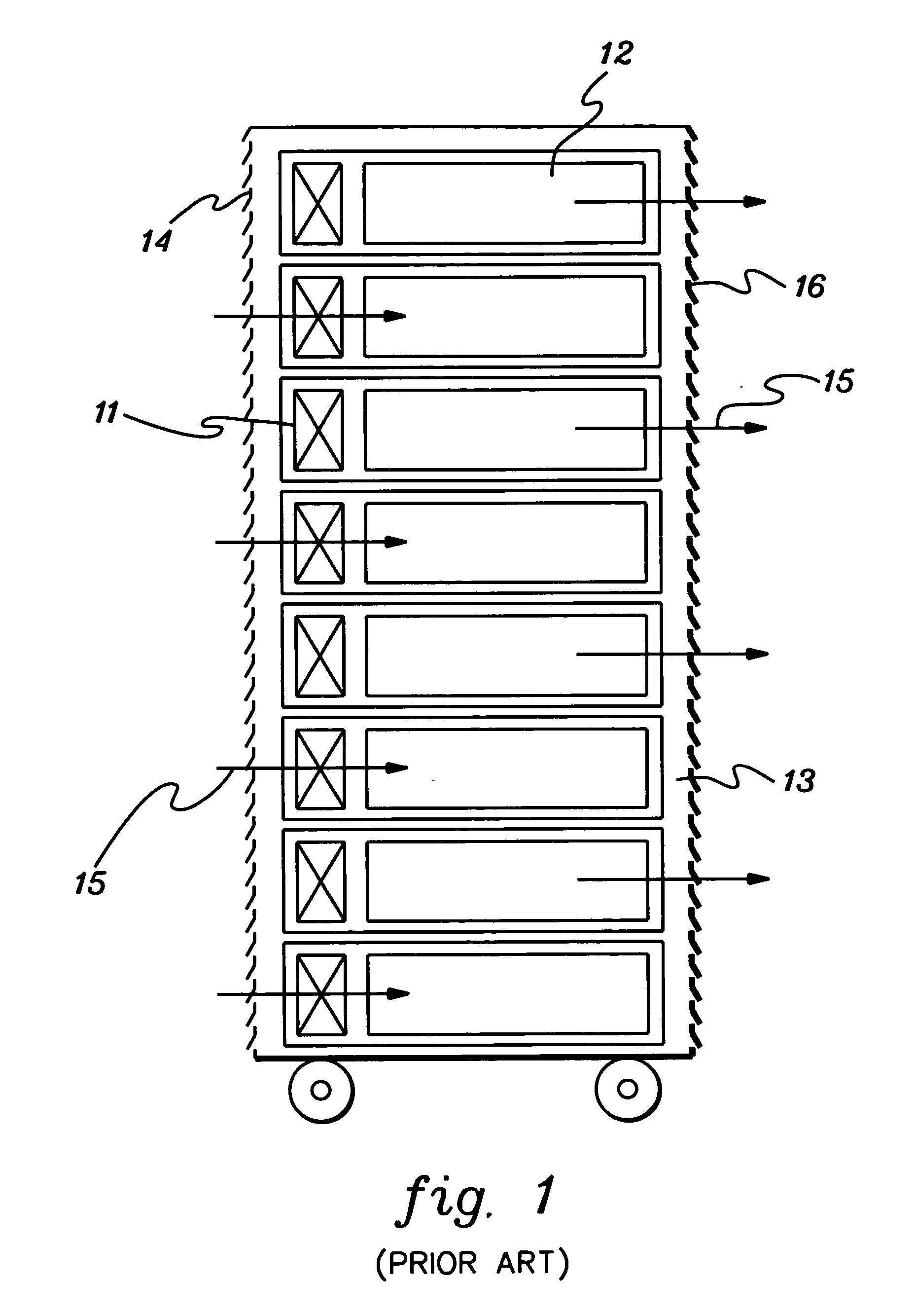 Air flow system and method for facilitating cooling of stacked electronics components