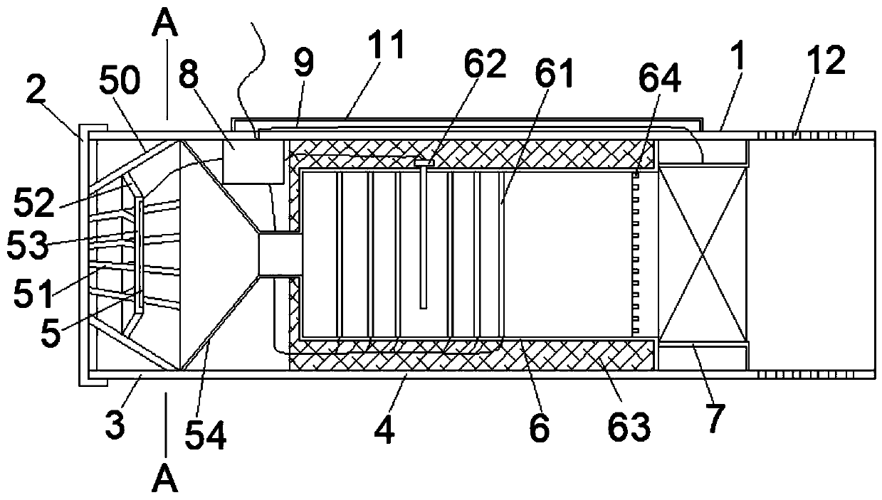 Ventilation and disinfection device for infectious disease isolation ward