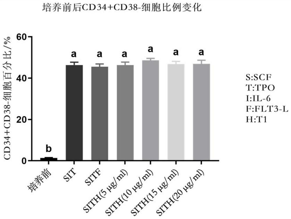 Application of t1 peptide in promoting proliferation of umbilical cord blood hematopoietic stem cells in vitro