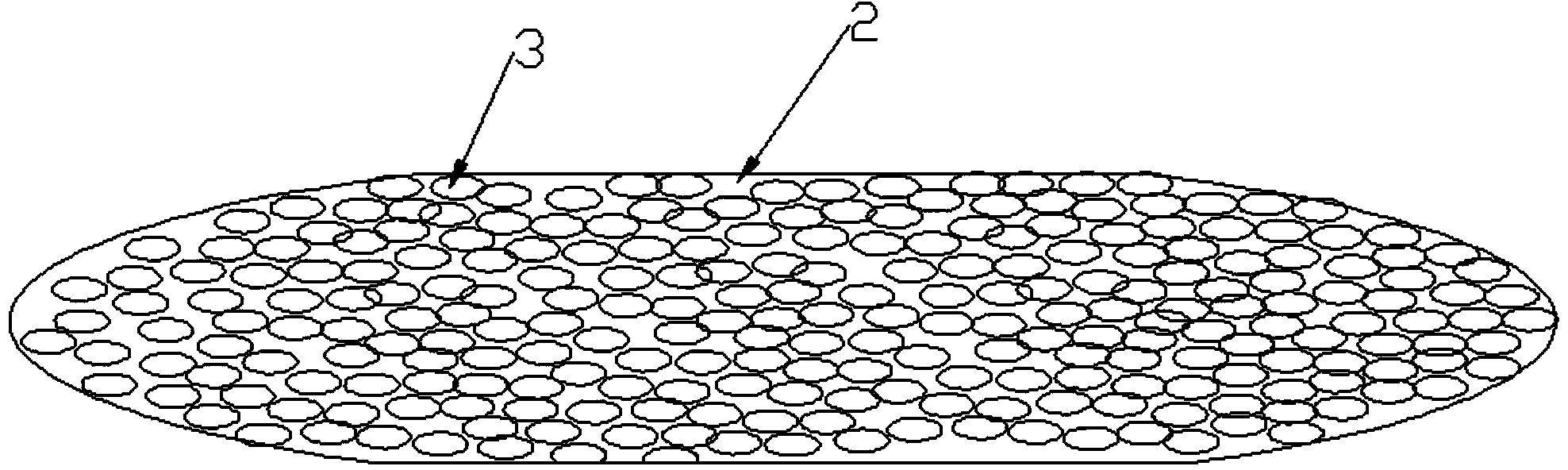 Dacron fine denier multi-hole flat fiber and method for producing same