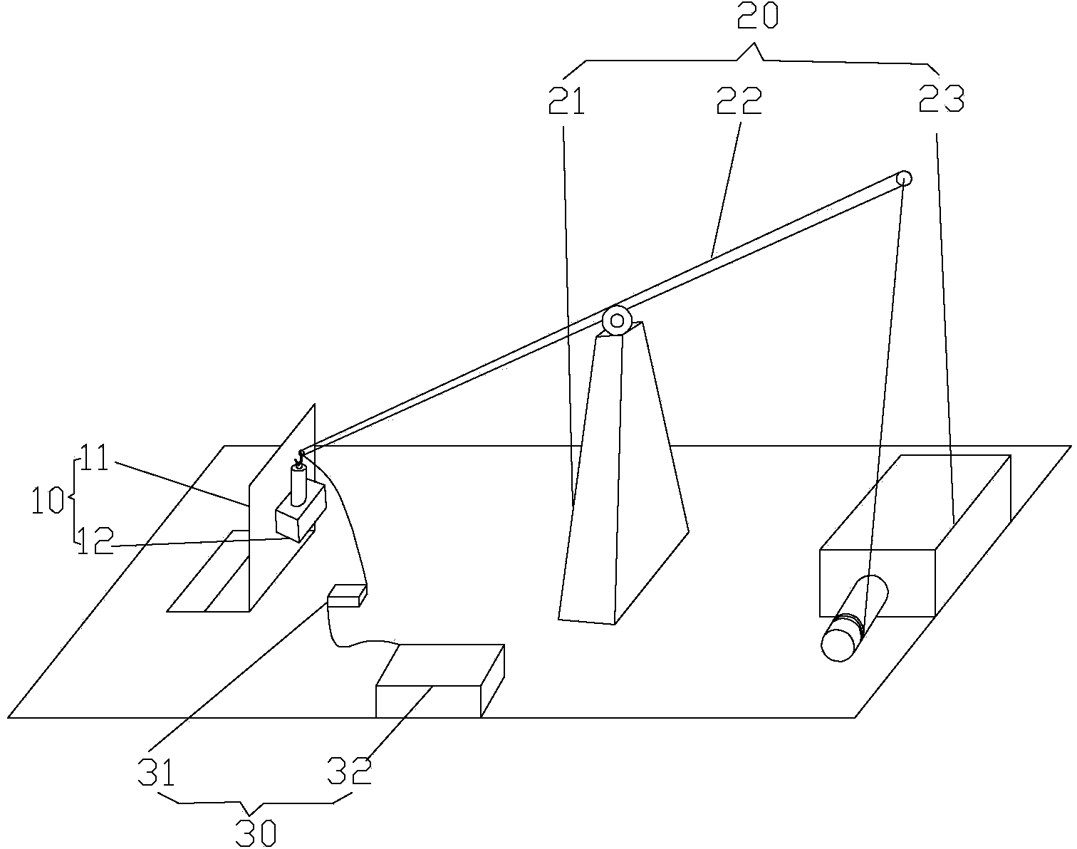 Hinge pin tensile test device