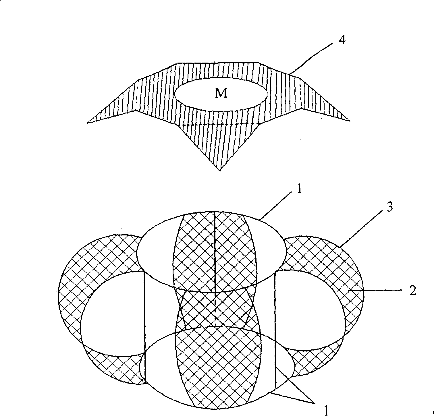 Sea grape egg adhesion reef with reticular soft structure