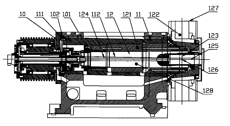 Grinding wheel spindle variable-angle automatic control system of fully-automatic digital control roll grinding machine