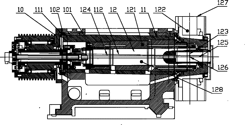 Grinding wheel spindle variable-angle automatic control system of fully-automatic digital control roll grinding machine