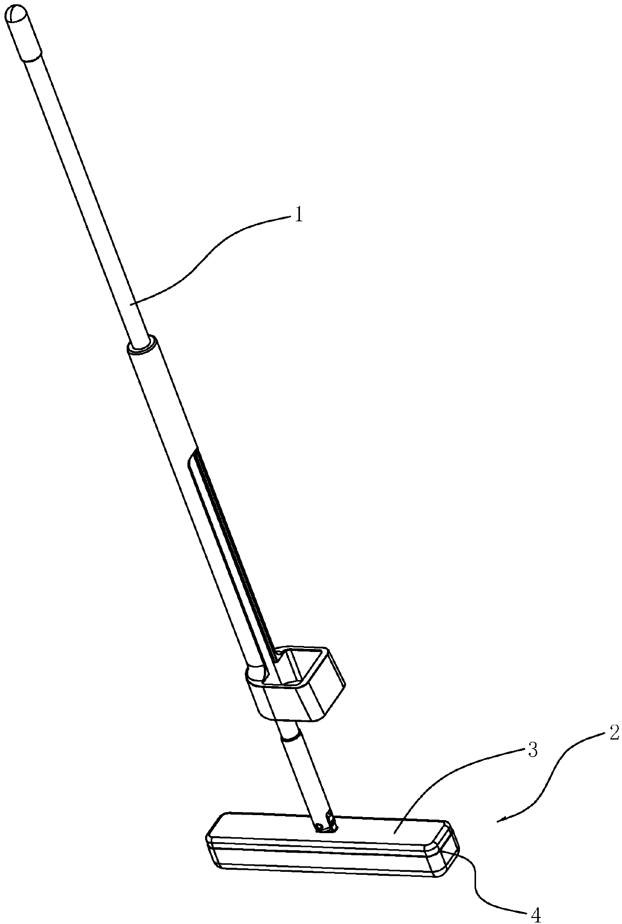 Locating and resetting mechanism of collodion mop