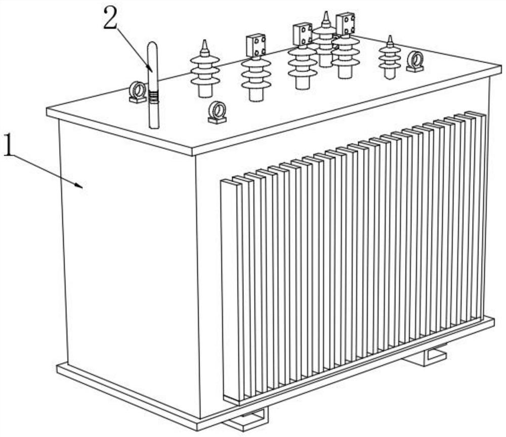 Floating type oil-immersed transformer with overlapped oil pipes