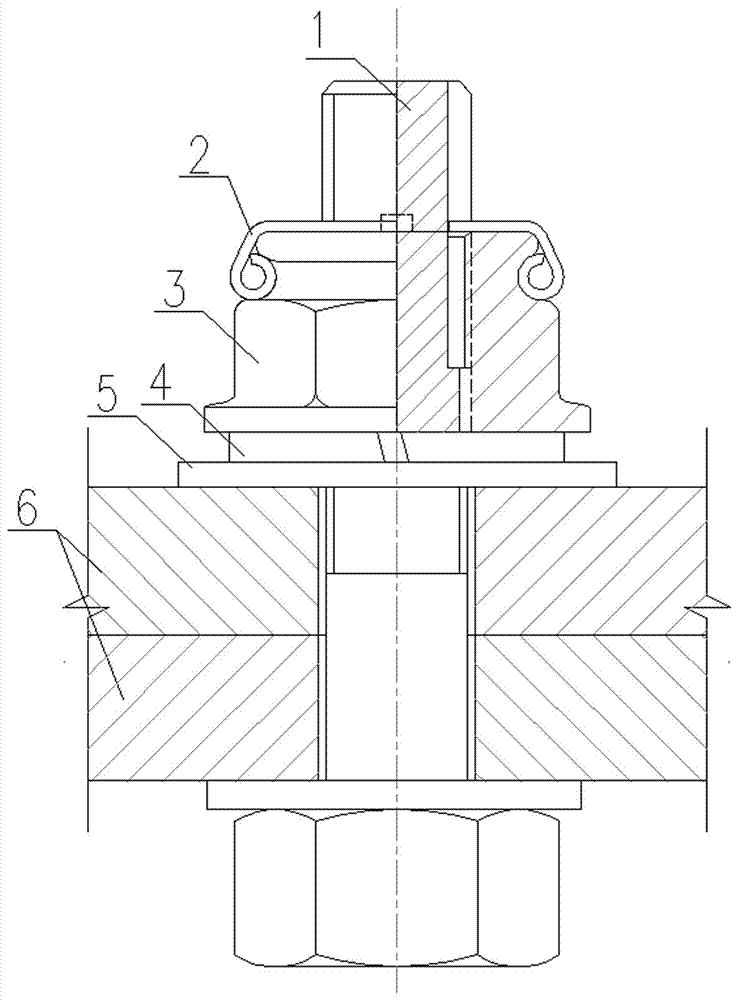 Bolt anti-loosening structure and anti-loosening method thereof