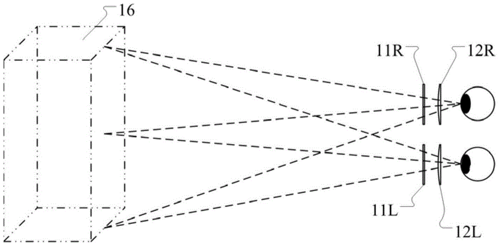 Transmission type stereoscopic display glasses device