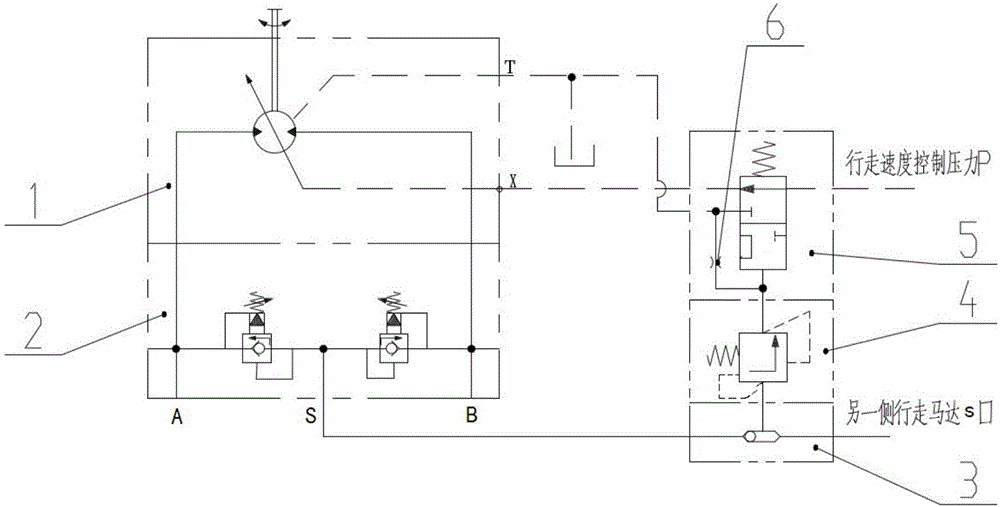 Excavator walking automatic speed regulating system and excavator