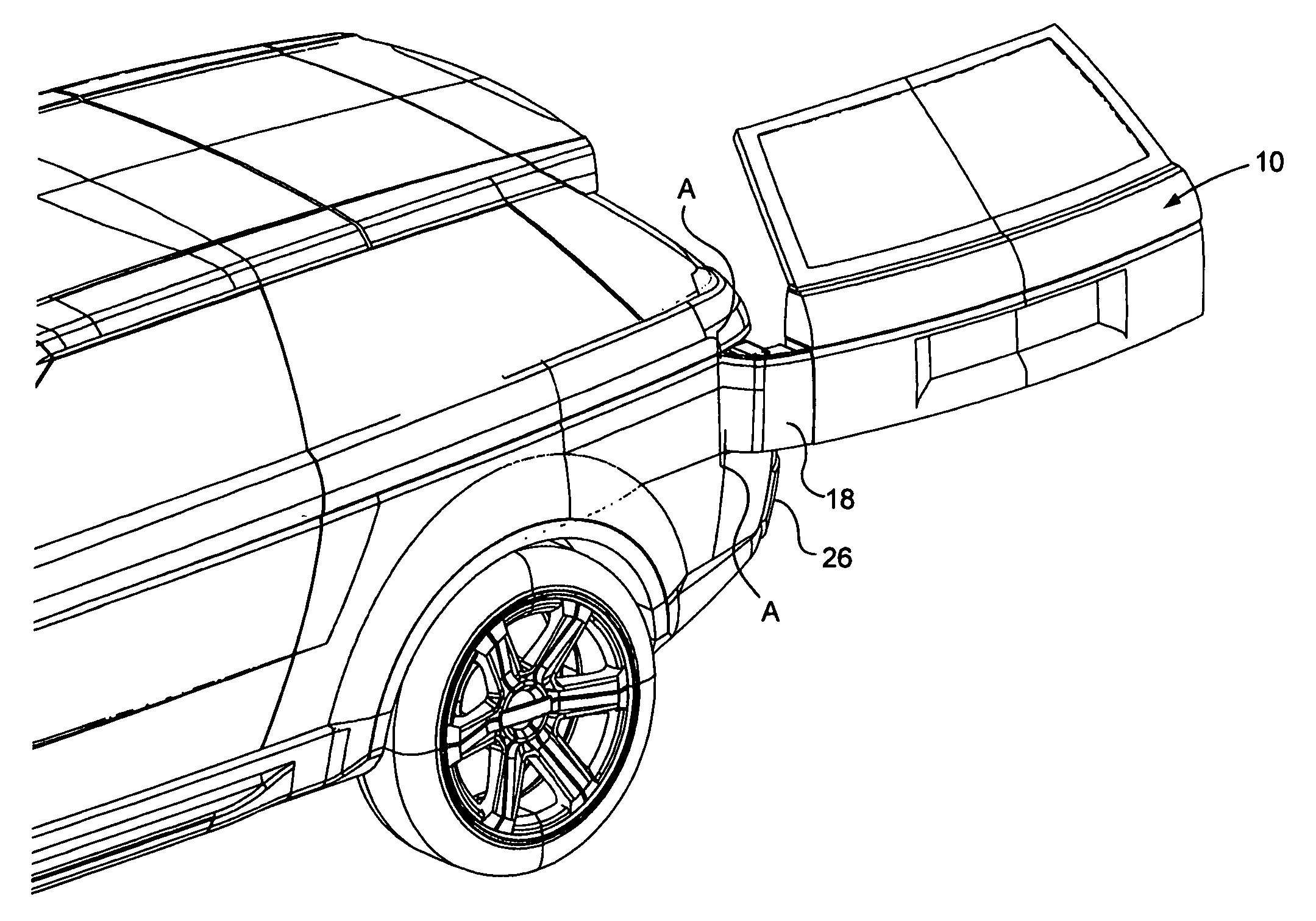 Vehicle with horizontally-pivotable tail gate