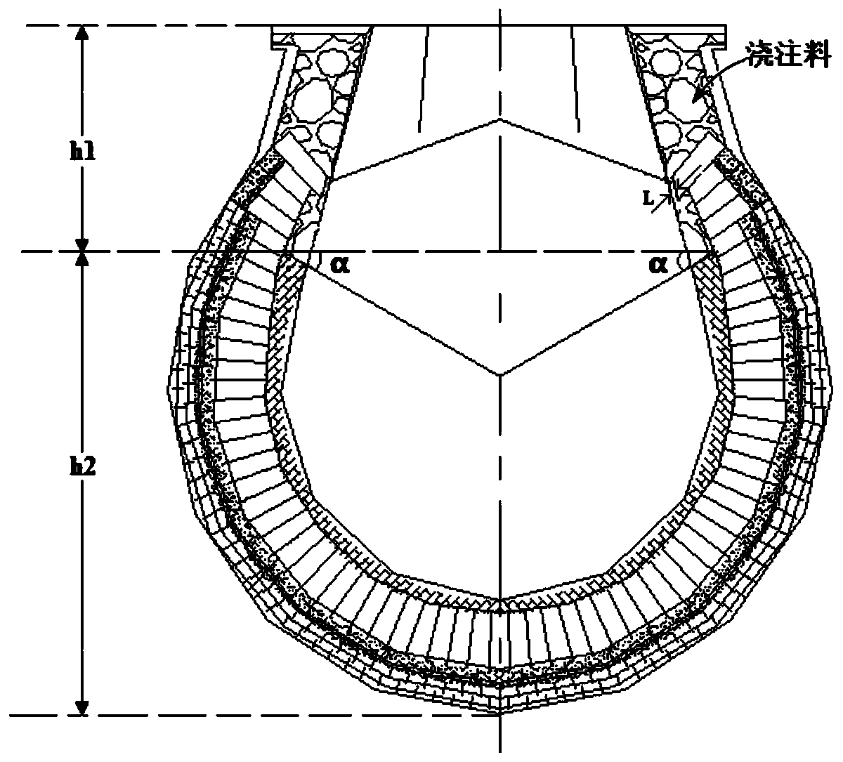 Repairing method for torpedo ladle lining