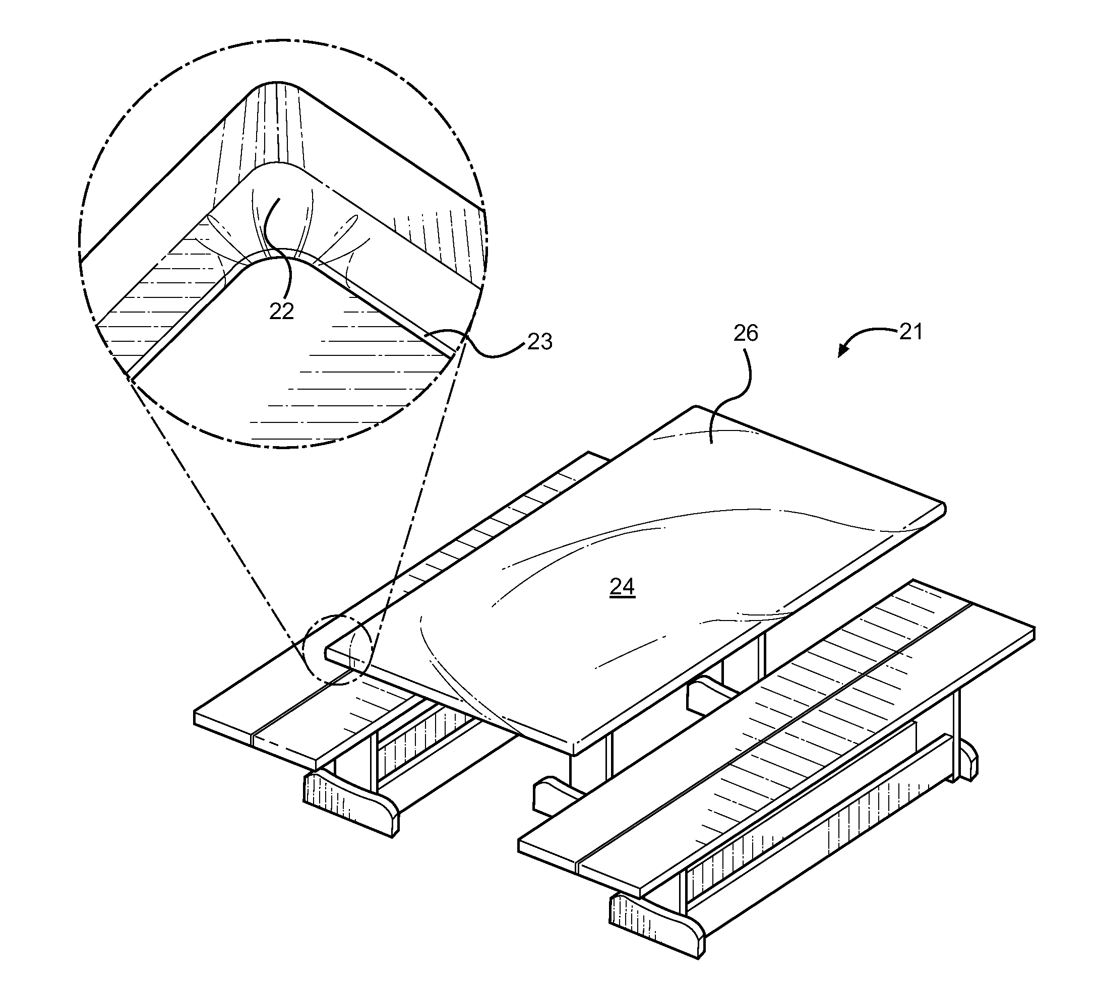 Tablecloth with Securing Means