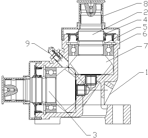 Automobile 90-degree deflection angle steering reverser