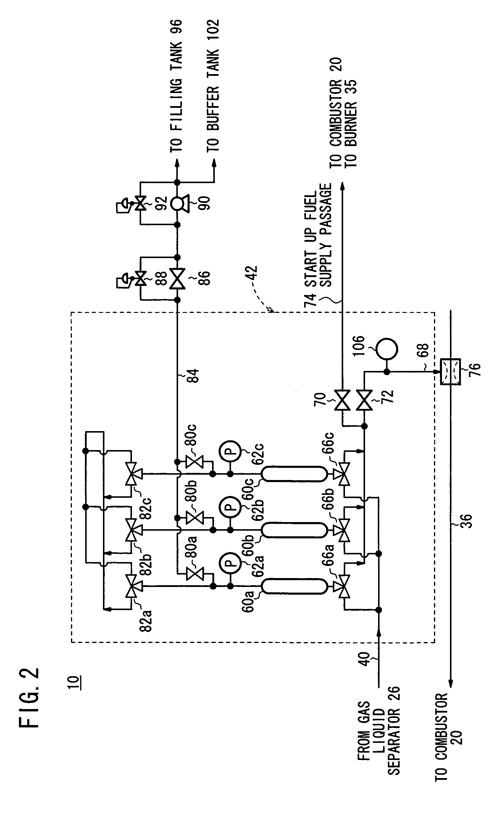 Fuel gas production apparatus and method of starting operation of fuel gas production apparatus