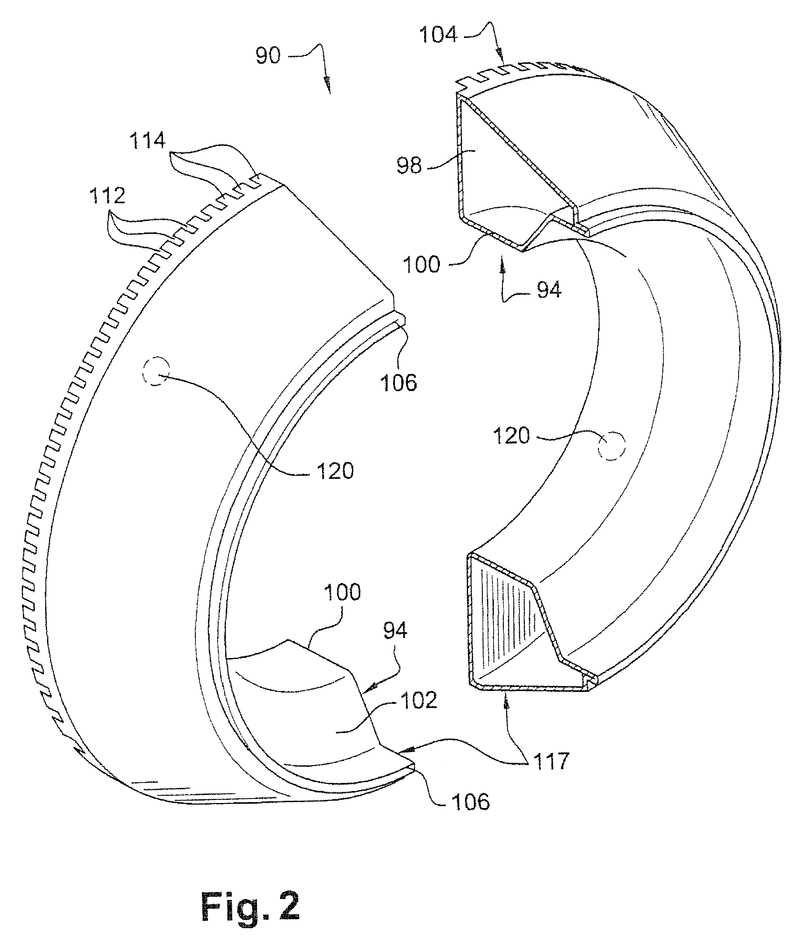 System for ventilating a combustion chamber wall