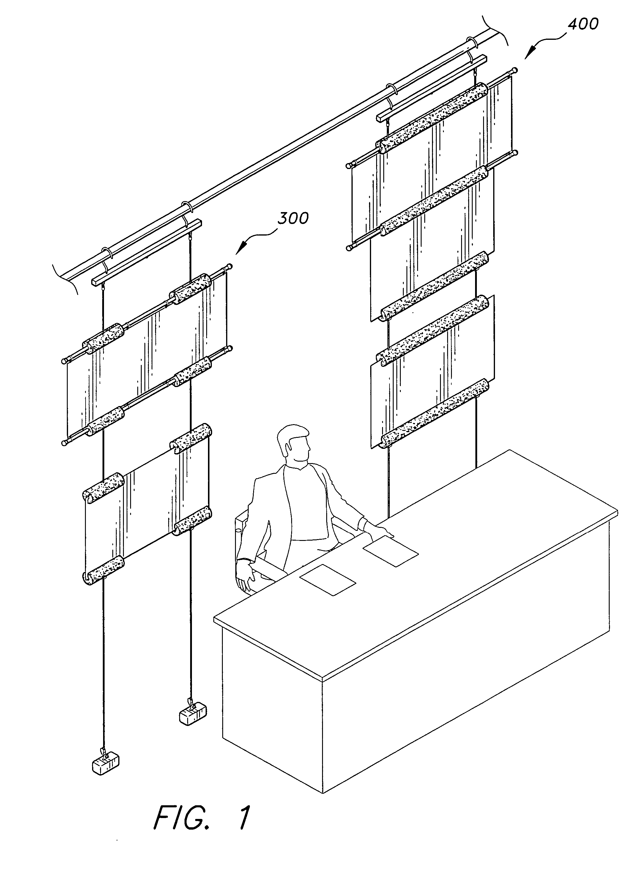 Display system for suspending visuals for exhibit, training or advertising