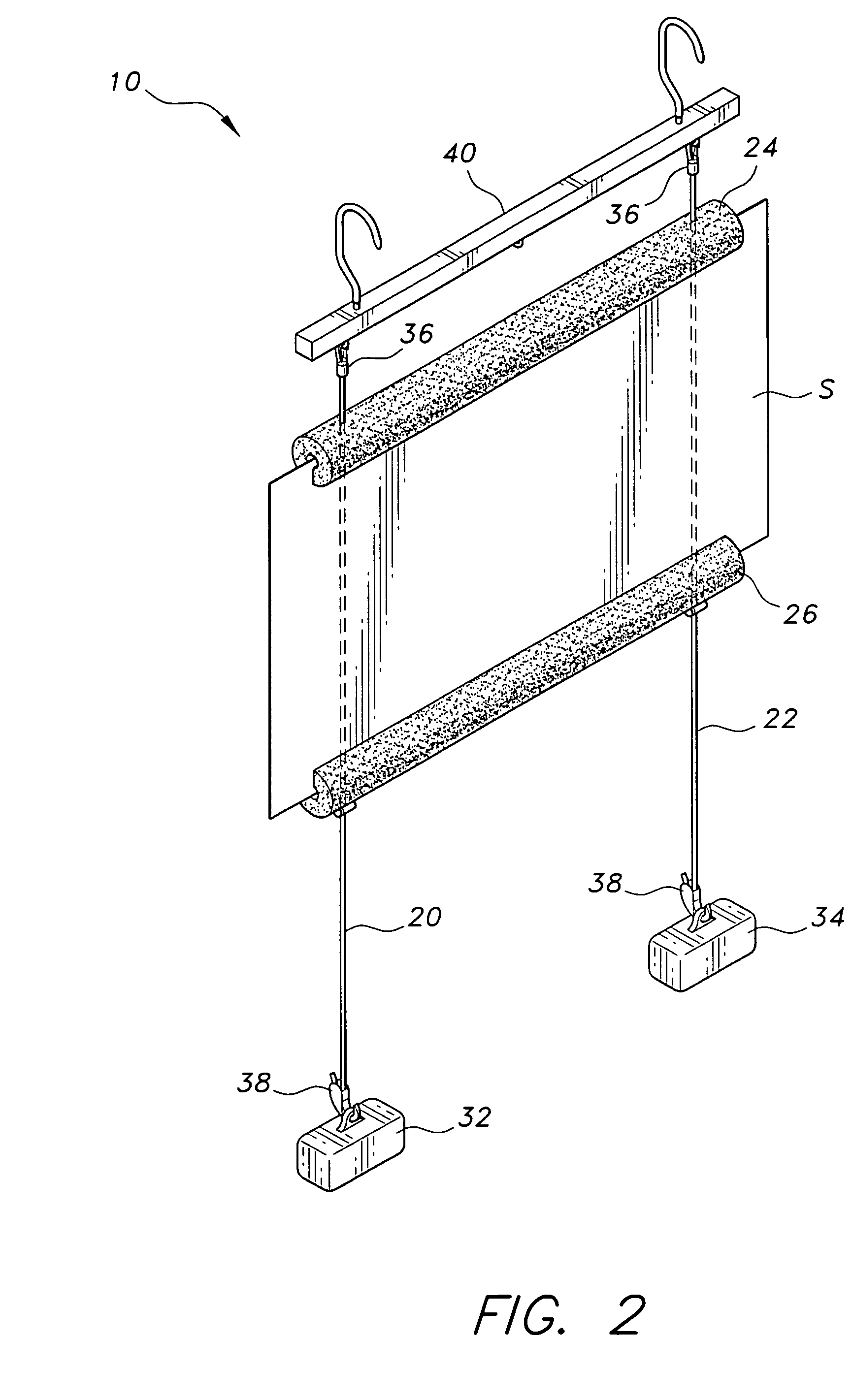 Display system for suspending visuals for exhibit, training or advertising