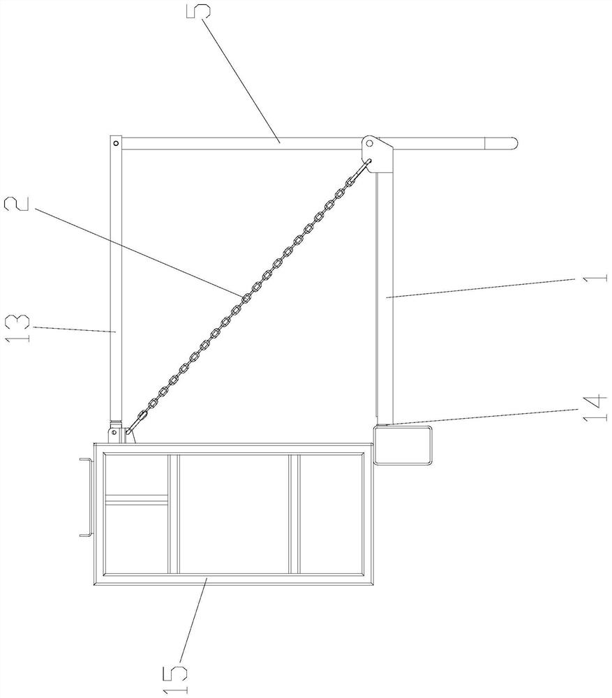 Mounting structure for foldable pedal with guardrail of drilling machine