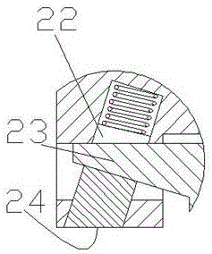 Machining device capable of automatically locking