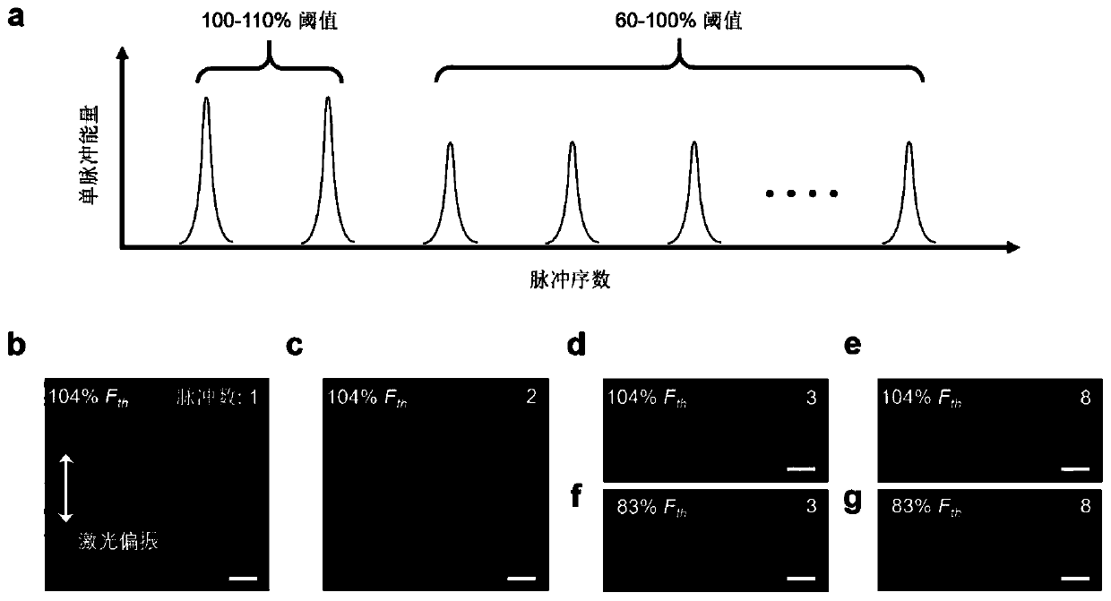 Method for carrying out nanometer precision preparation by using femtosecond laser