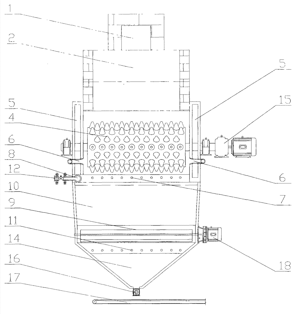 Blast furnace slag granulation and waste heat recovery device