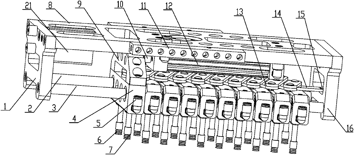 Variable-distance suction mechanical arm and operation method