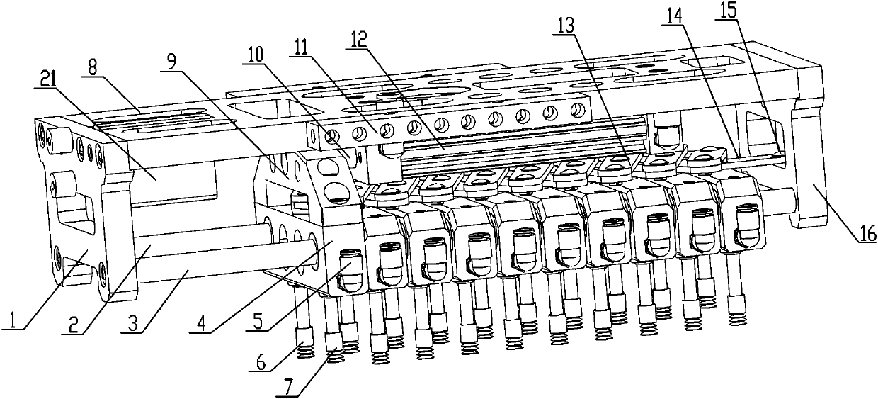 Variable-distance suction mechanical arm and operation method