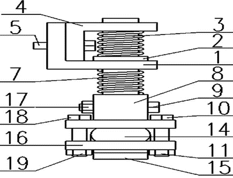 Damping and buffering device used for leaf spring suspension