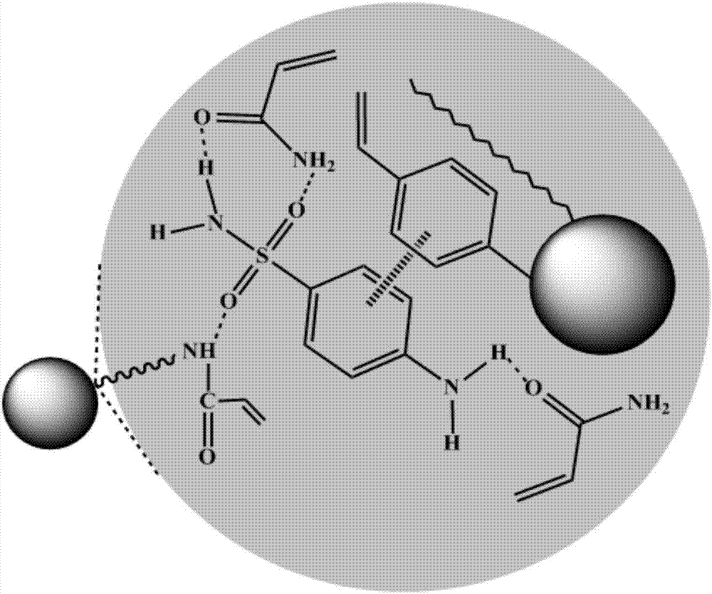 High-specificity sulfanilamide imprinting quantum dot fluorescent sensor and preparation method thereof